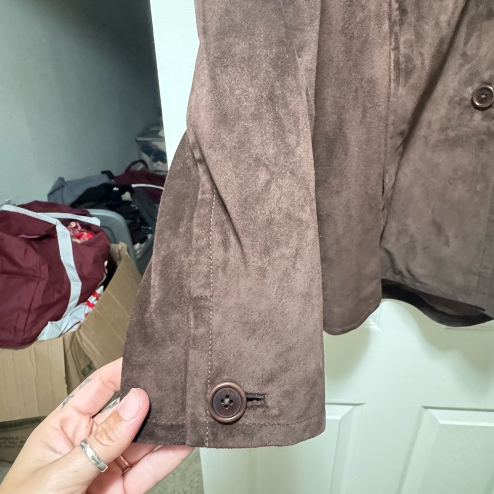 Coach Women's Suede Brown Leather Jacket - Picture 6 of 13